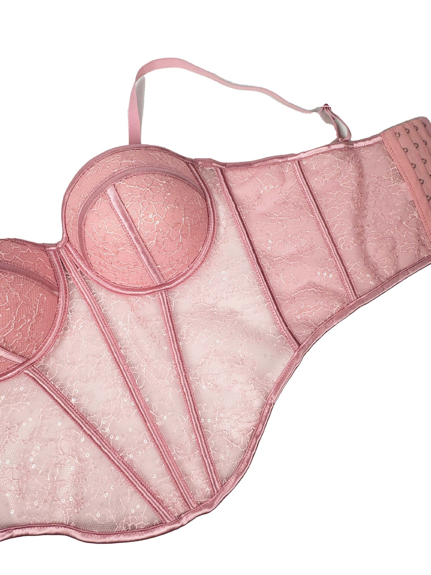 Levoire | Corset en filet transparent avec des détails en dentelle