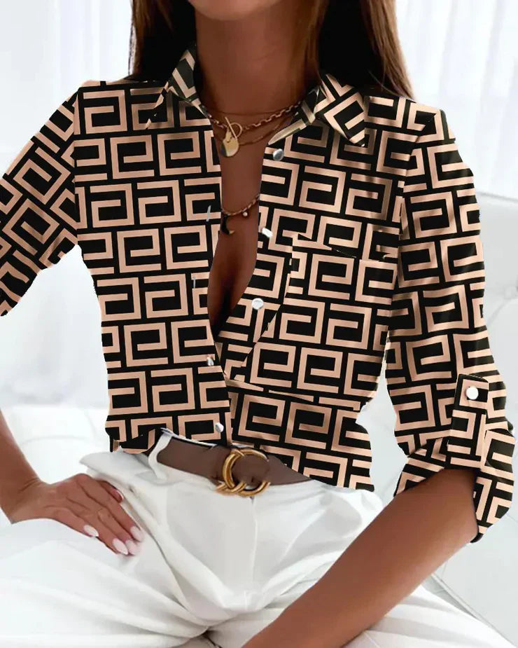 Levoire | Pull Longue Luxueux À Manches Longues Avec Imprimé Génial