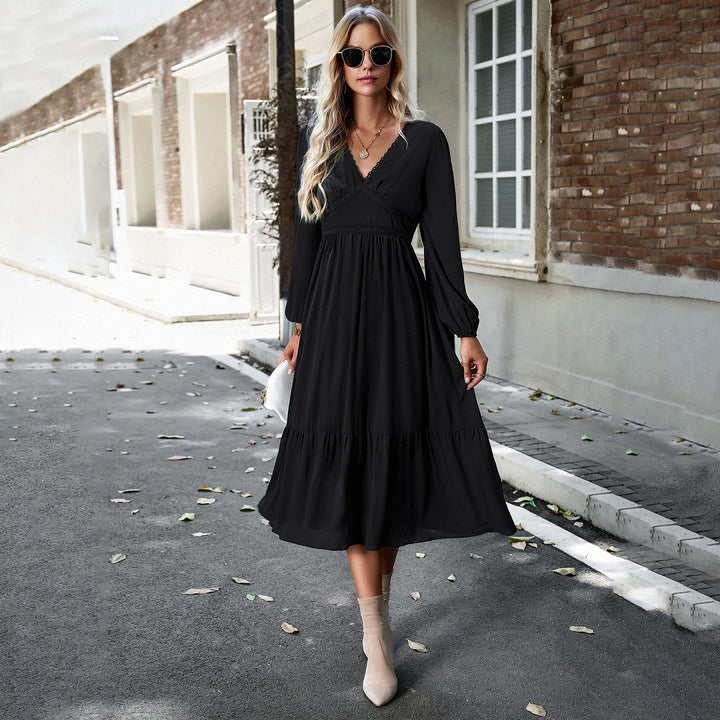 Levoire | Robe D'Automne Élégante Noir