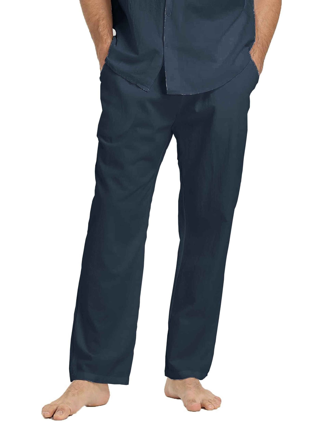 Levoire | Coton Lin Pantalons Homme Pour Une Coupe Décontractée