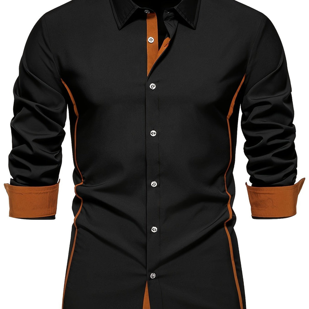 Levoire | Chemise Élégante Pour Hommes Avec Des Obstacles De Couleur Noir