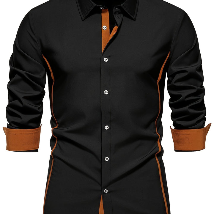 Levoire | Chemise Élégante Pour Hommes Avec Des Obstacles De Couleur Noir