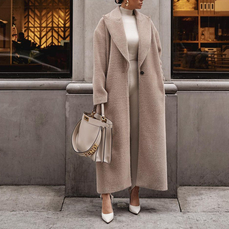 Levoire | Manteau Plus Long Styl Plus Chaud Manteau Femme Khaki