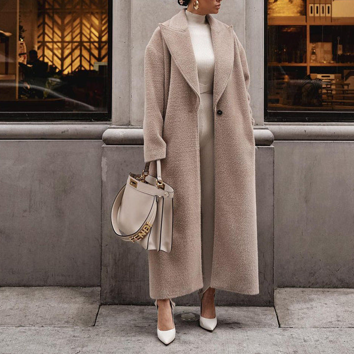 Levoire | Manteau Plus Long Styl Plus Chaud Manteau Femme Khaki