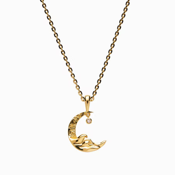 Levoire | Collier Pendentif Lune En Or 18 Carats