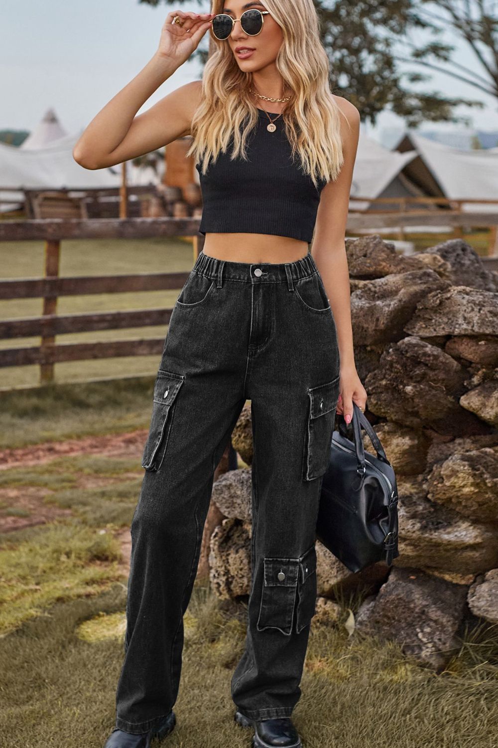Levoire | Pantalons En Denim Longs Avec Poches