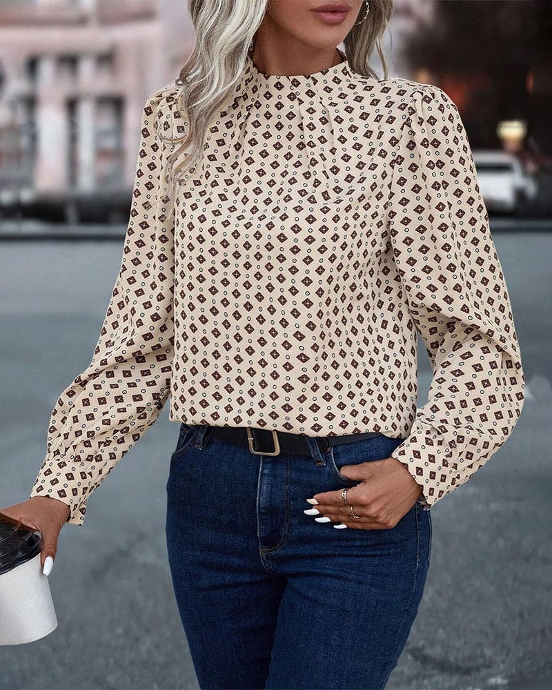 Levoire | Blouse Style Vintage Avec Imprimés