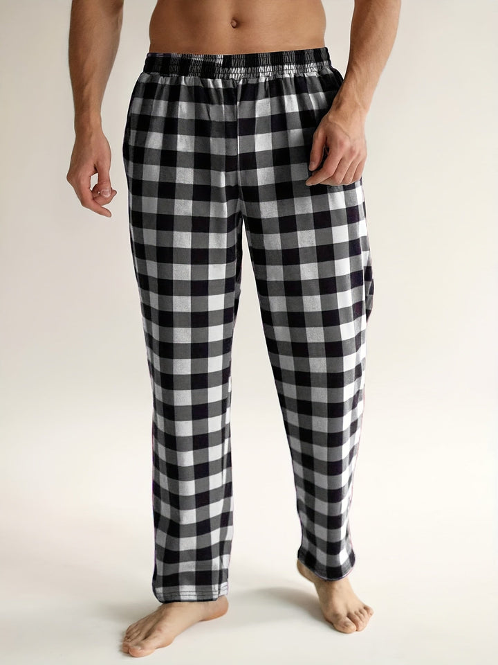 Levoire | Pantalons De Pyjama À Carreaux Rouges Et Noirs Noir