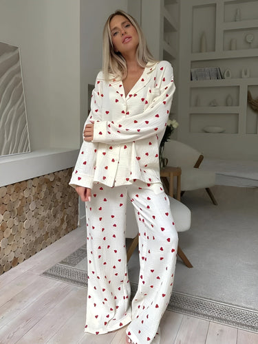 Levoire | Ensemble Pyjama Avec Motif Cœur