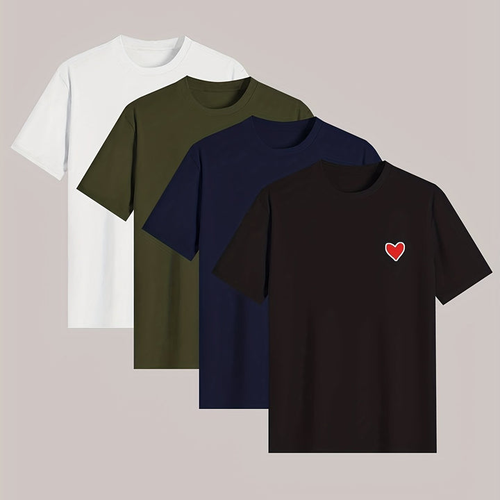 Levoire | T-Shirt De Pyjama Pour Homme Avec Imprimé Cœur Tendance