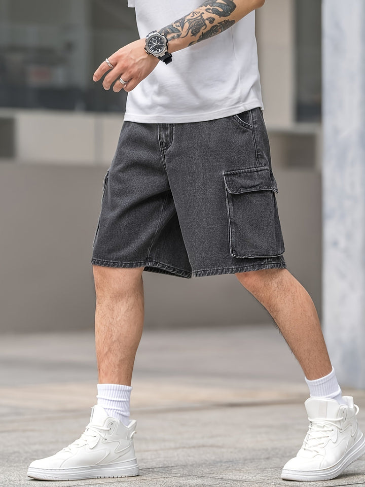Levoire | Shorts En Denim À Poches Longueur Genou gris