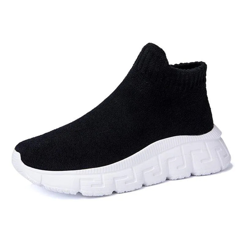 Levoire | Chaussures de sport en tissu sans lacets Noir et blanc