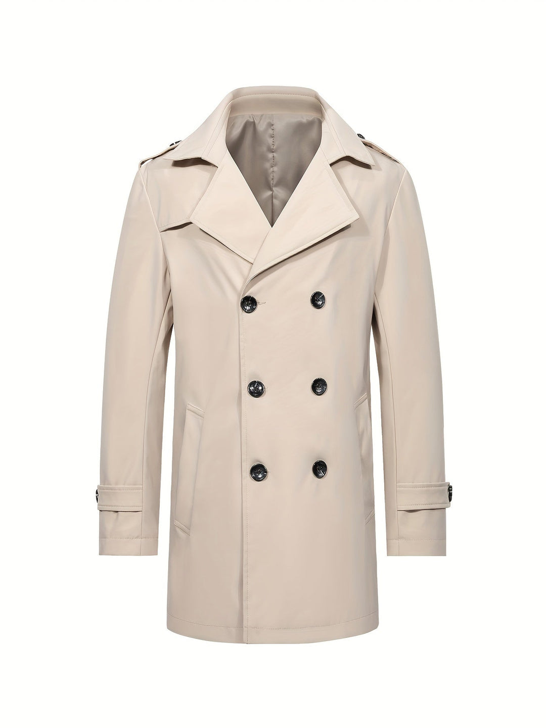 Levoire | Trench-Coat Pour Hommes À Double Rangée Dans Une Couleur Helles Kaki