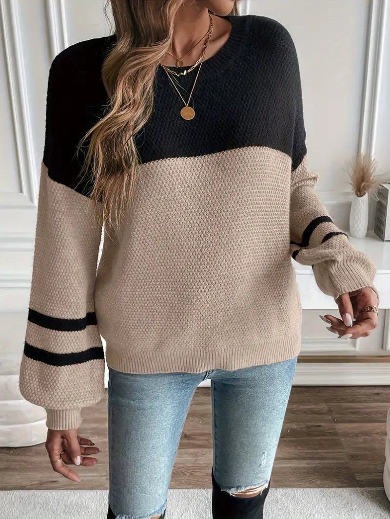 Levoire | Trendiknittine Pull À Manches Lanternes Élégant Et Confortable