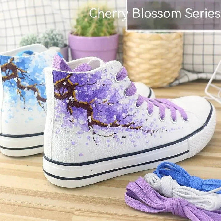 Levoire | Chaussures en toile à talons peintes à la main Mandarinade