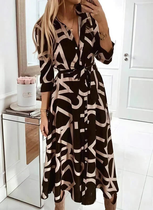 Levoire | Robe maxi intemporelle décolleté en V Noir