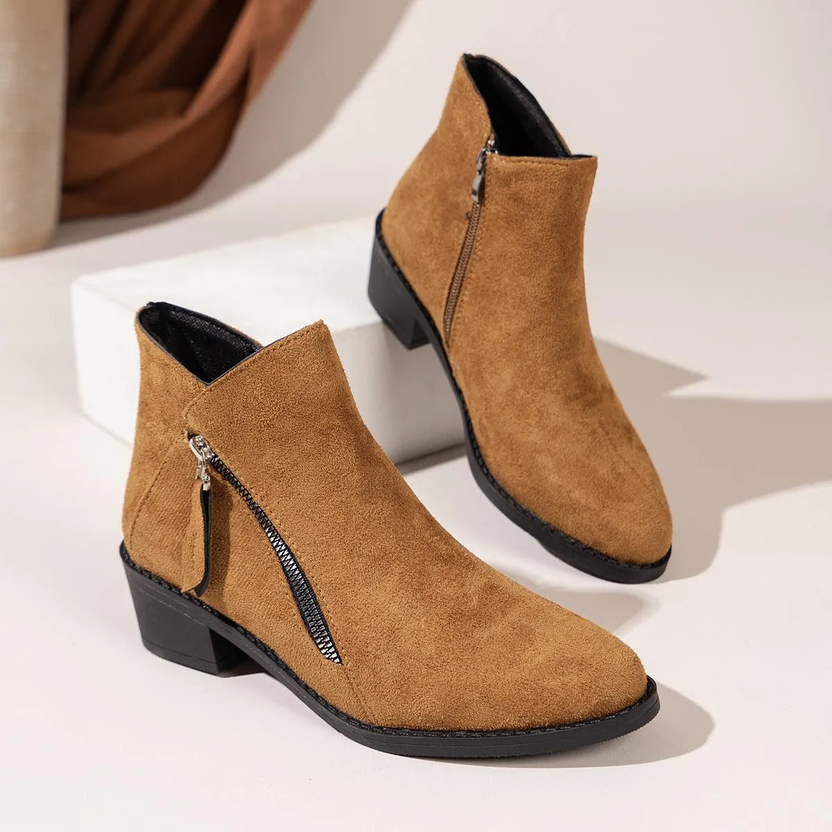 Levoire | Bottes à semelle épaisse Braun