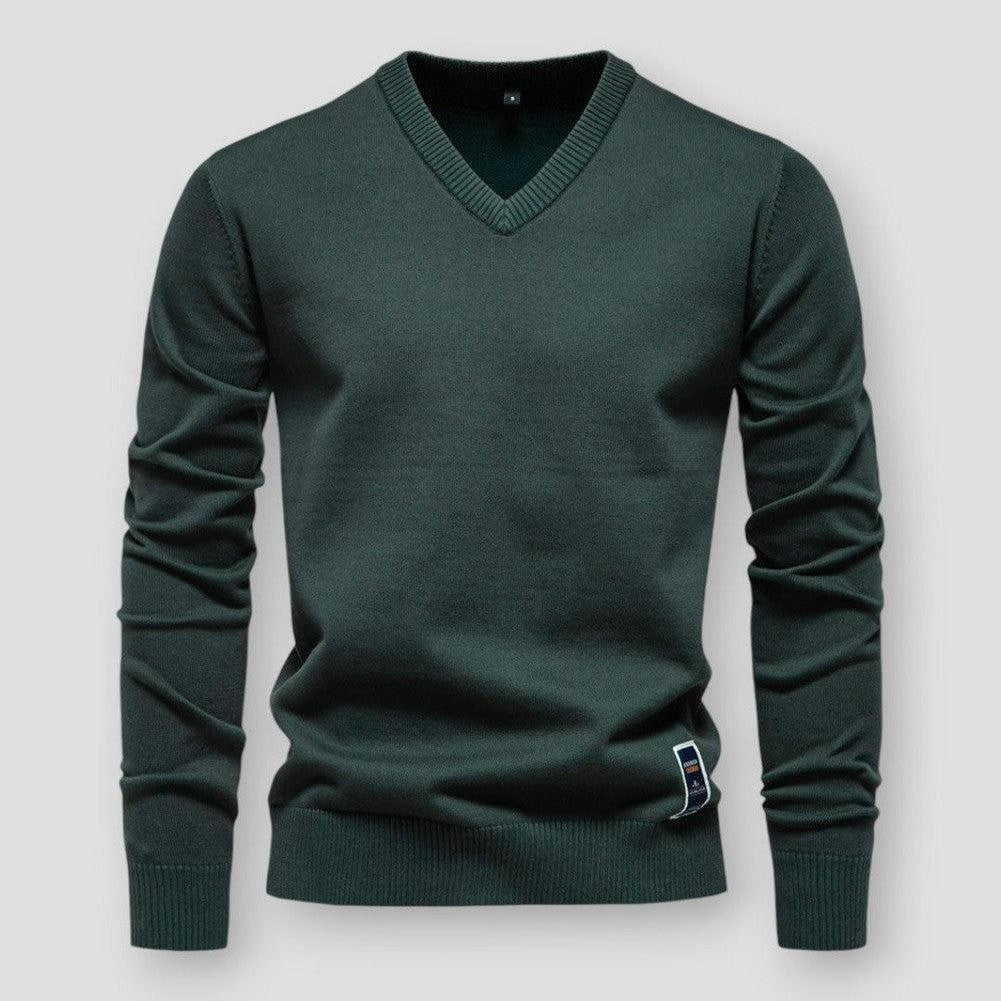 Levoire | Pulls D'Automne Tricotés Classiques Pour Hommes Vert