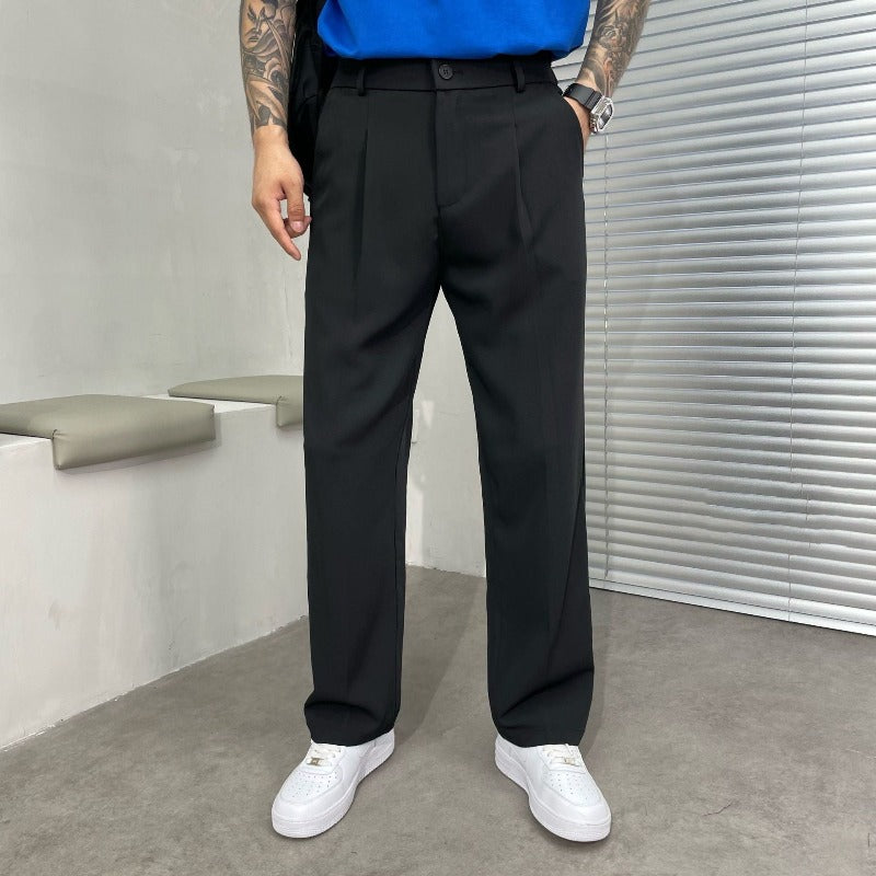Levoire | Pantalons À Coupe Droite Pour Hommes Noir