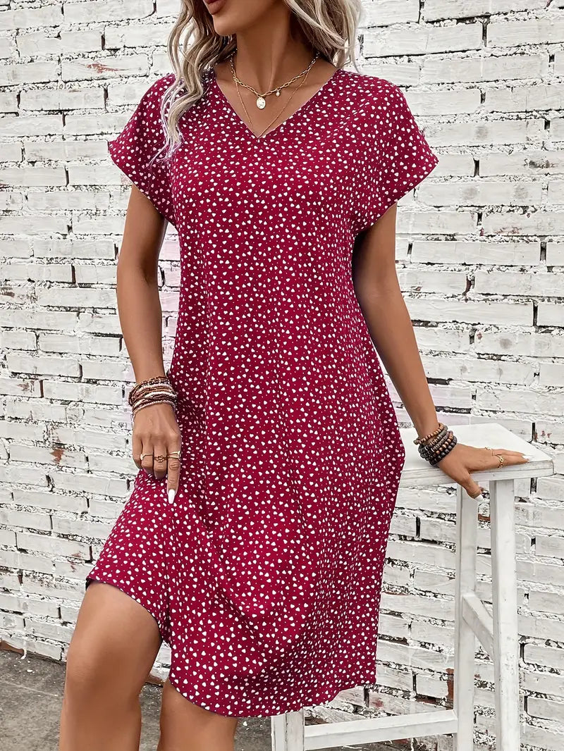Levoire | Robe À Imprimé Intégral Avec Manches Chauve-Souris