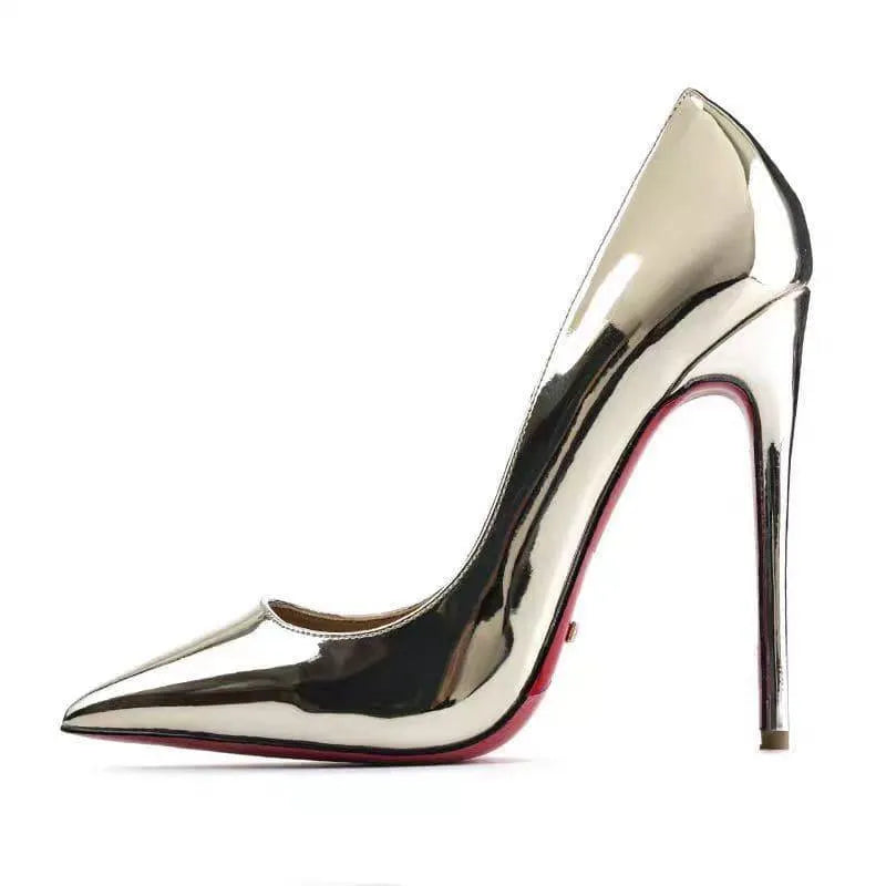 Levoire | Chaussure à talon avec semelle douce Or Blanc 12cm