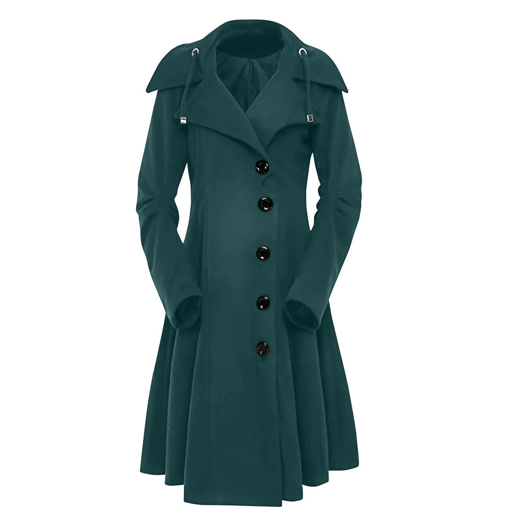 Levoire | Trench-Coat Élégant Avec Capuche Vert