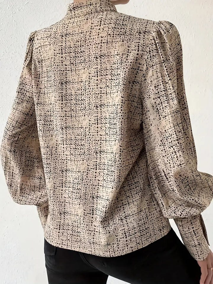 Levoire | Chemisier Avec Motif Abstrait Et Détails De Boutons Pour Femmes