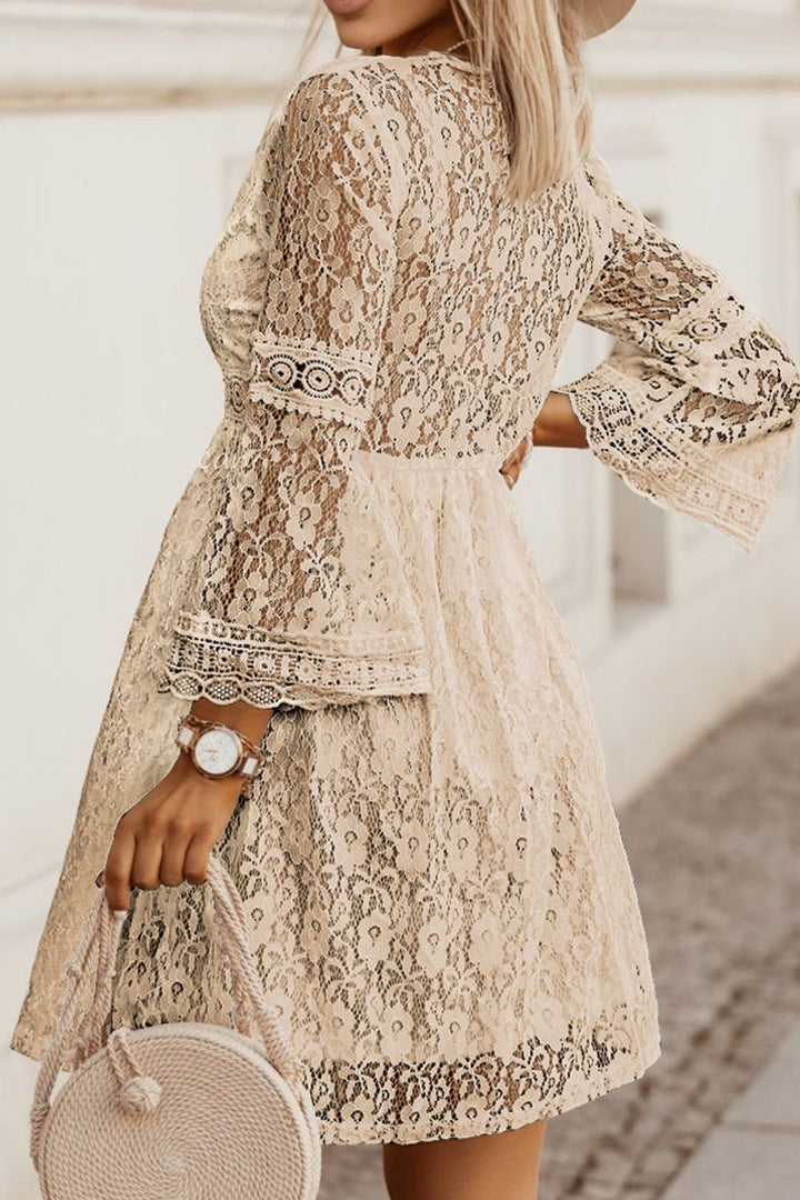 Levoire | Robe À Manches Trois Quarts Décolleté En V