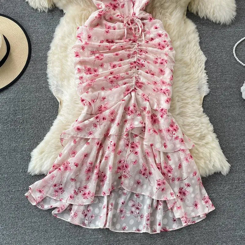 Levoire | Robe rétro française vent doux fleur de lotus V