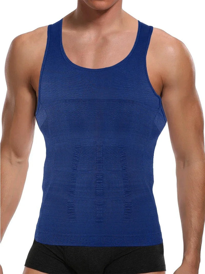 Levoire | Tanktop Modelant Pour Hommes Bleu