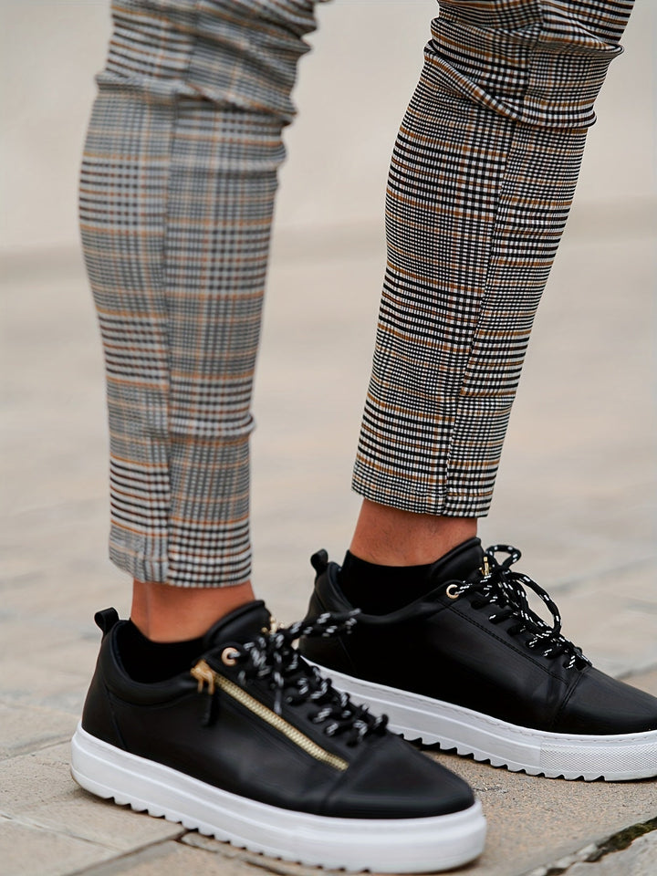 Levoire | Slim Fit Pantalons À Carreaux Pour Hommes