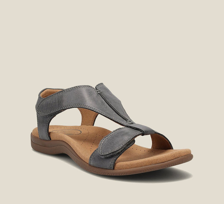 Levoire | Sandales en cuir avec support de pied et confort Gris