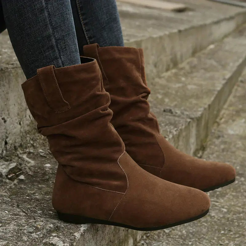 Levoire | Bottes En Cuir De Buffle À Taille Moyenne