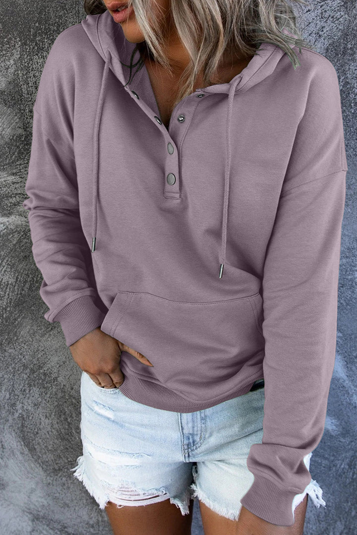 Levoire | Pull Fleece Chaud Avec Capuche Et Boutons
