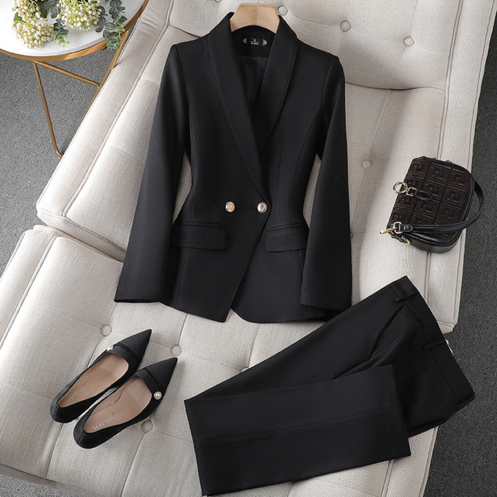 Levoire | Blazer Ensemble Deux Pièces Noir