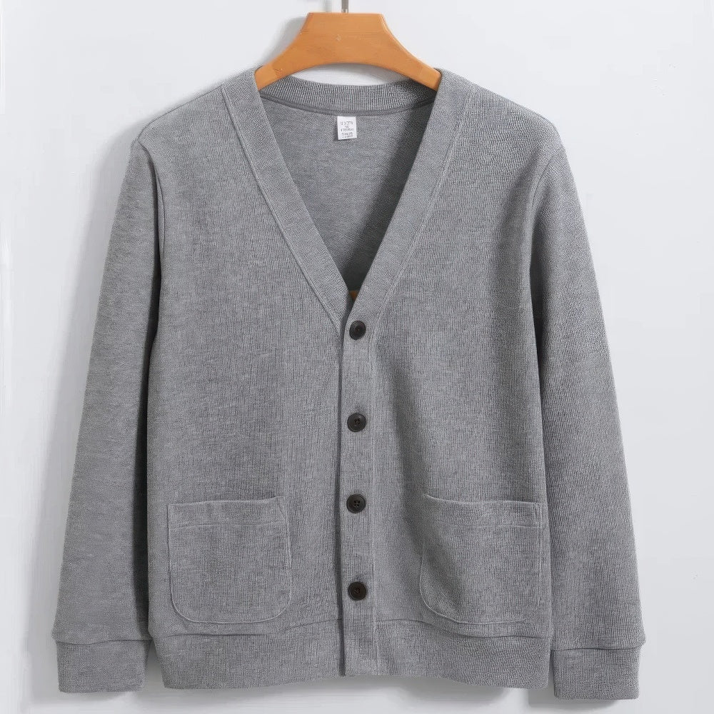 Levoire | Classique Chemise V Col Homme Gris