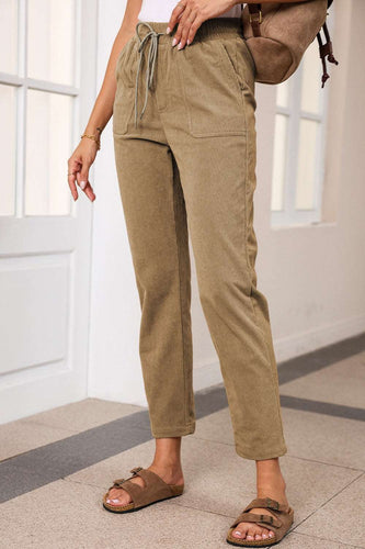 Levoire | Pantalon Droit À Rayures Avec Cordon De Serrage Et Poches