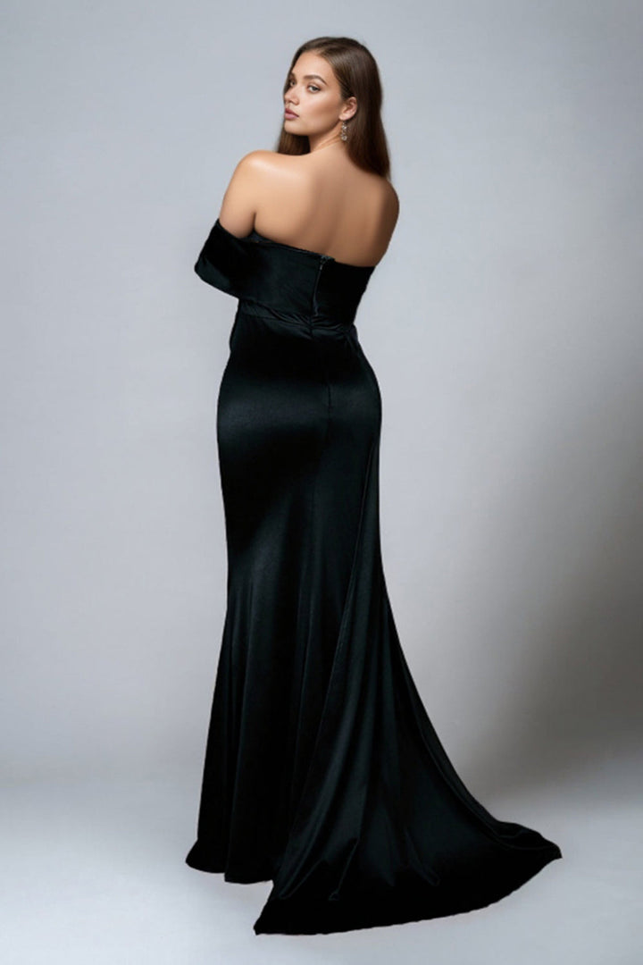 Levoire | Robe Satin Épaule Dénudée