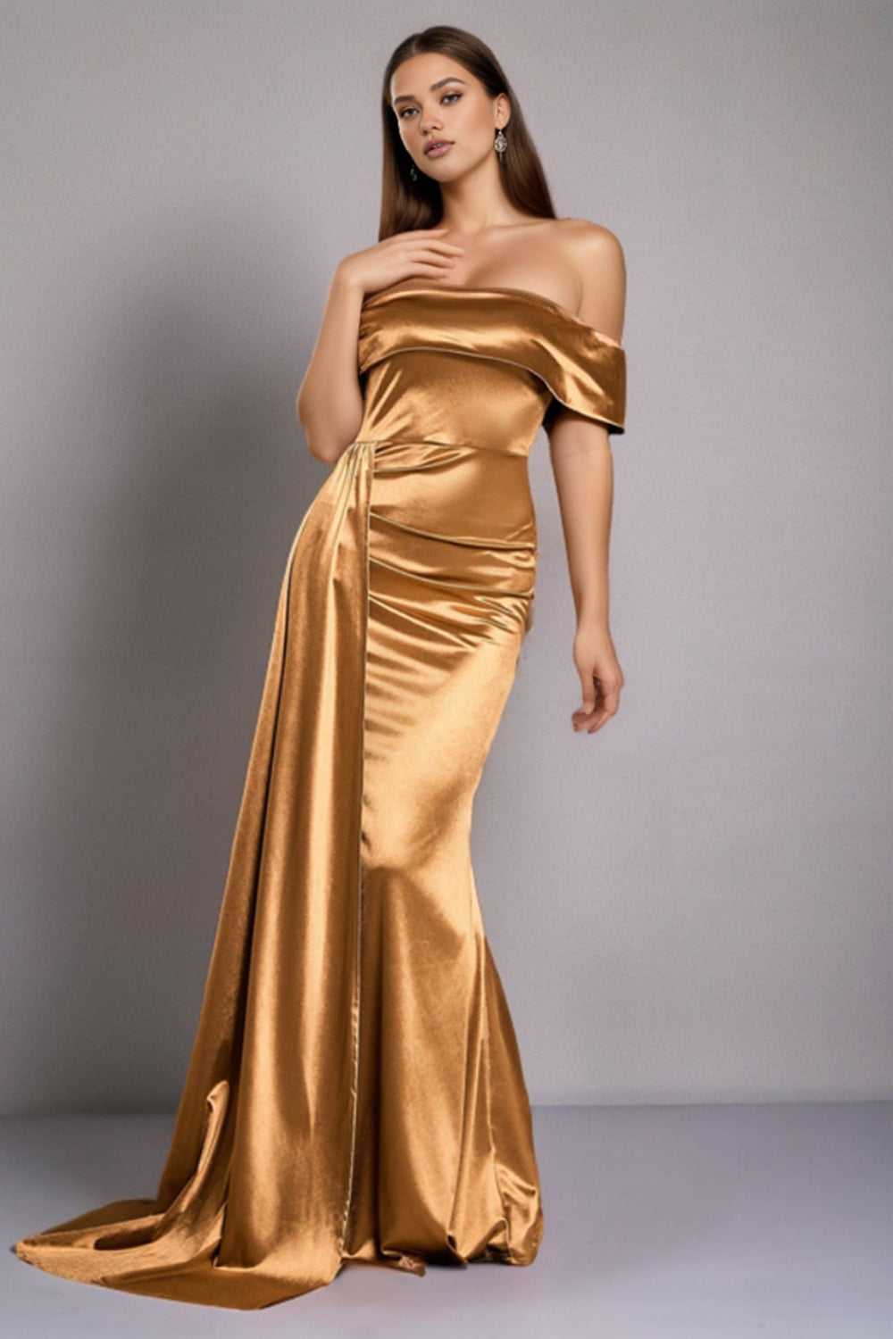 Levoire | Robe Satin Épaule Dénudée