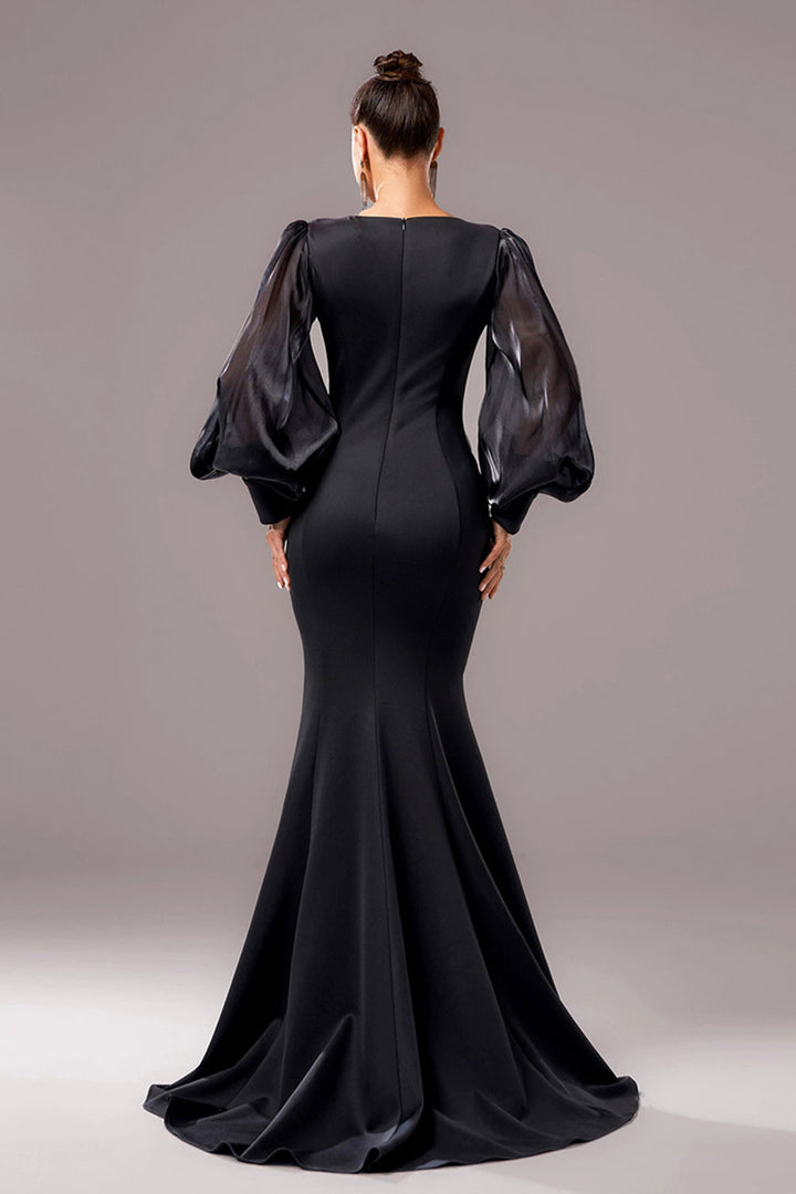 Levoire | Robe Élégante Avec Des Manches Transparentes