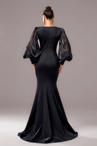 Levoire | Robe Élégante Avec Des Manches Transparentes