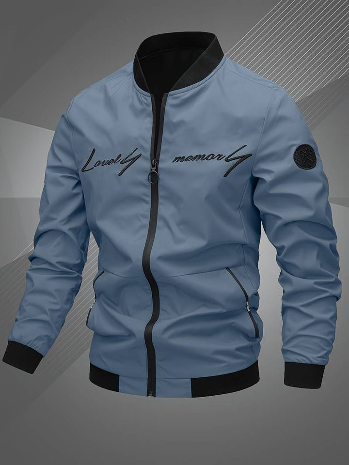 Levoire | Veste à col avec fermeture éclair à manches longues et poches Bleu clair