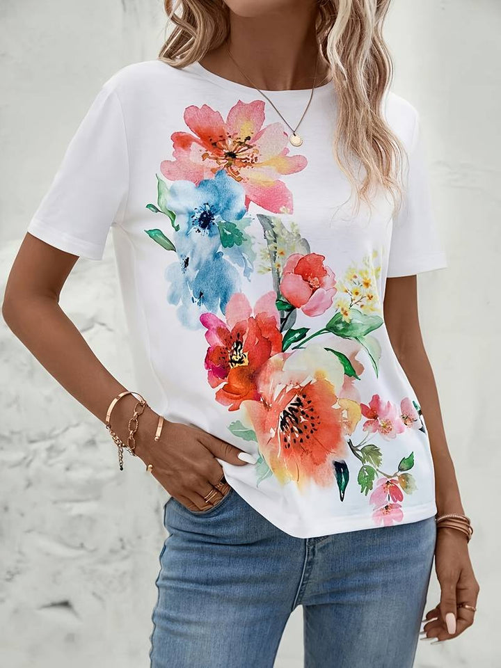 Levoire | T-Shirt Avec Imprimé Floral Et Col Rond