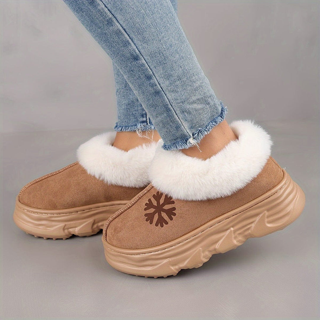 Levoire | Chaussettes À Glissière Chaudes Bottes De Cheville Doublées Neige cristalline