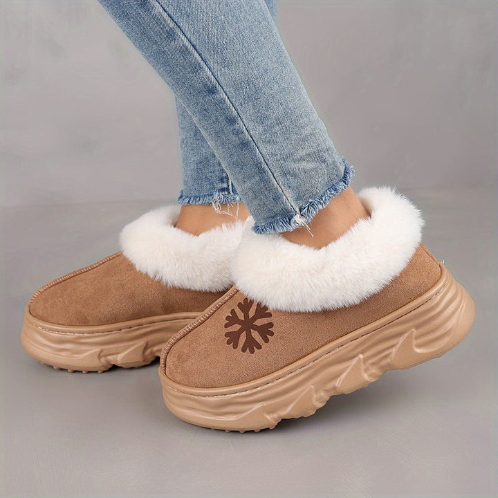 Levoire | Chaussettes À Glissière Chaudes Bottes De Cheville Doublées Neige cristalline