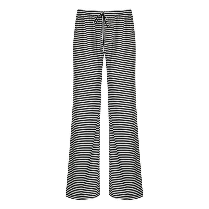 Levoire | Pantalon Rayé Tendance Pour Un Look Frais Noir