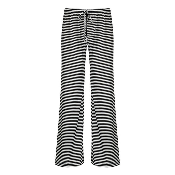 Levoire | Pantalon Rayé Tendance Pour Un Look Frais Noir