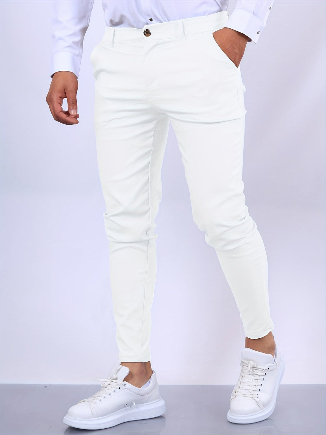 Levoire | Pantalon Chino Slim Fit Blanc Blanc