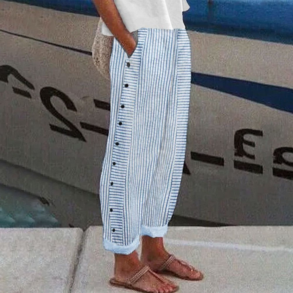 Levoire | Pantalon Softline À Poches Bleue