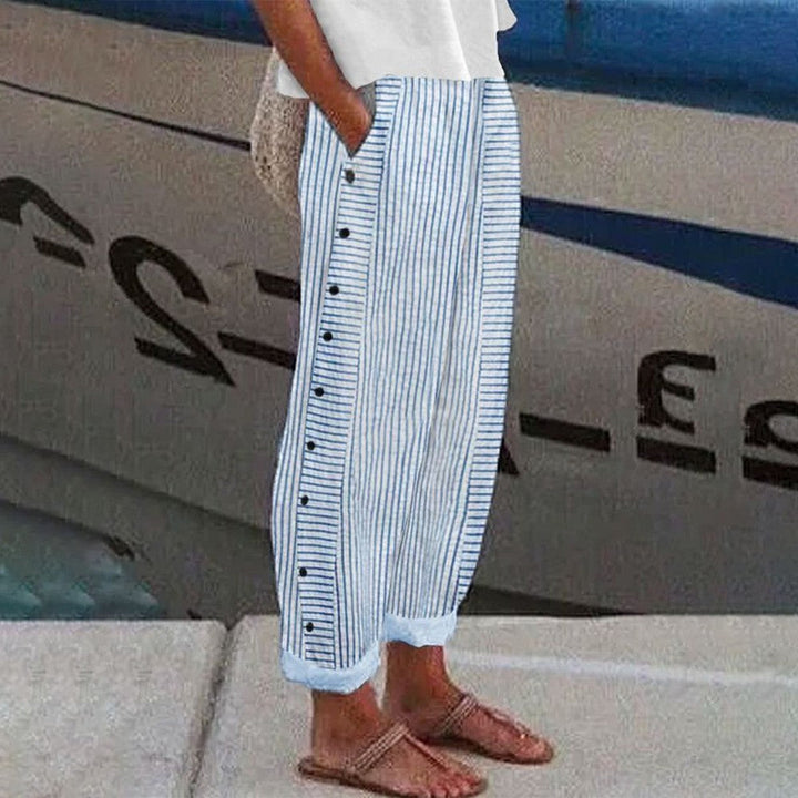 Levoire | Pantalon Softline À Poches Bleue